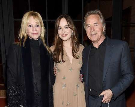 Don Johnson along with Melanie and daughter